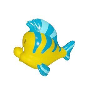 Disney Flounder Yellow & Blue Plastic Collectible Toy Figurine 0.5 Oz